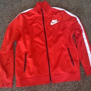 ADULT XL* RED & WHITE NIKE ZIP UP JACKET* NEVER WORN BEFORE*
